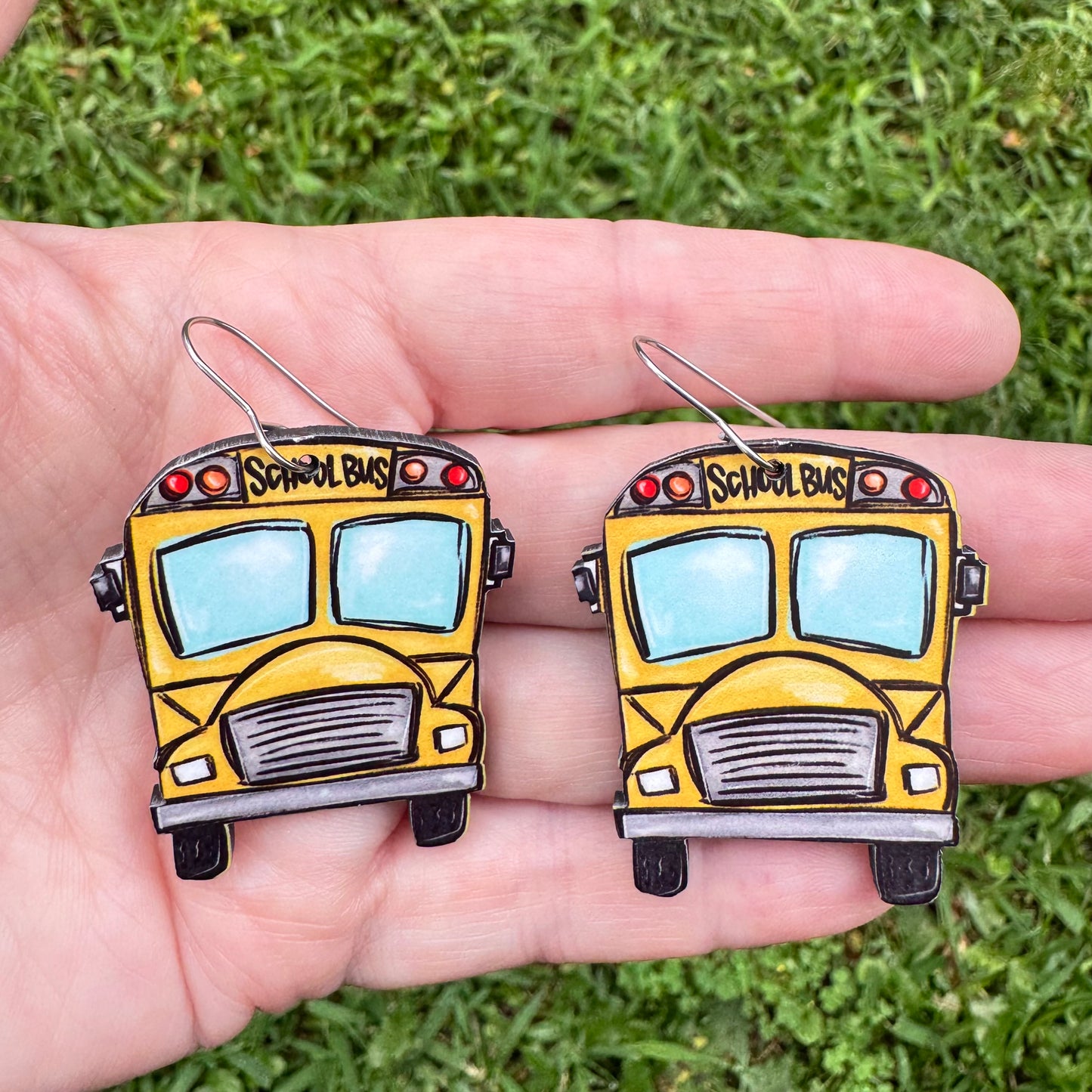 School Bus Earrings