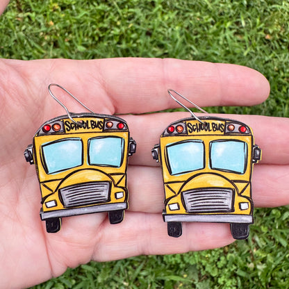 School Bus Earrings