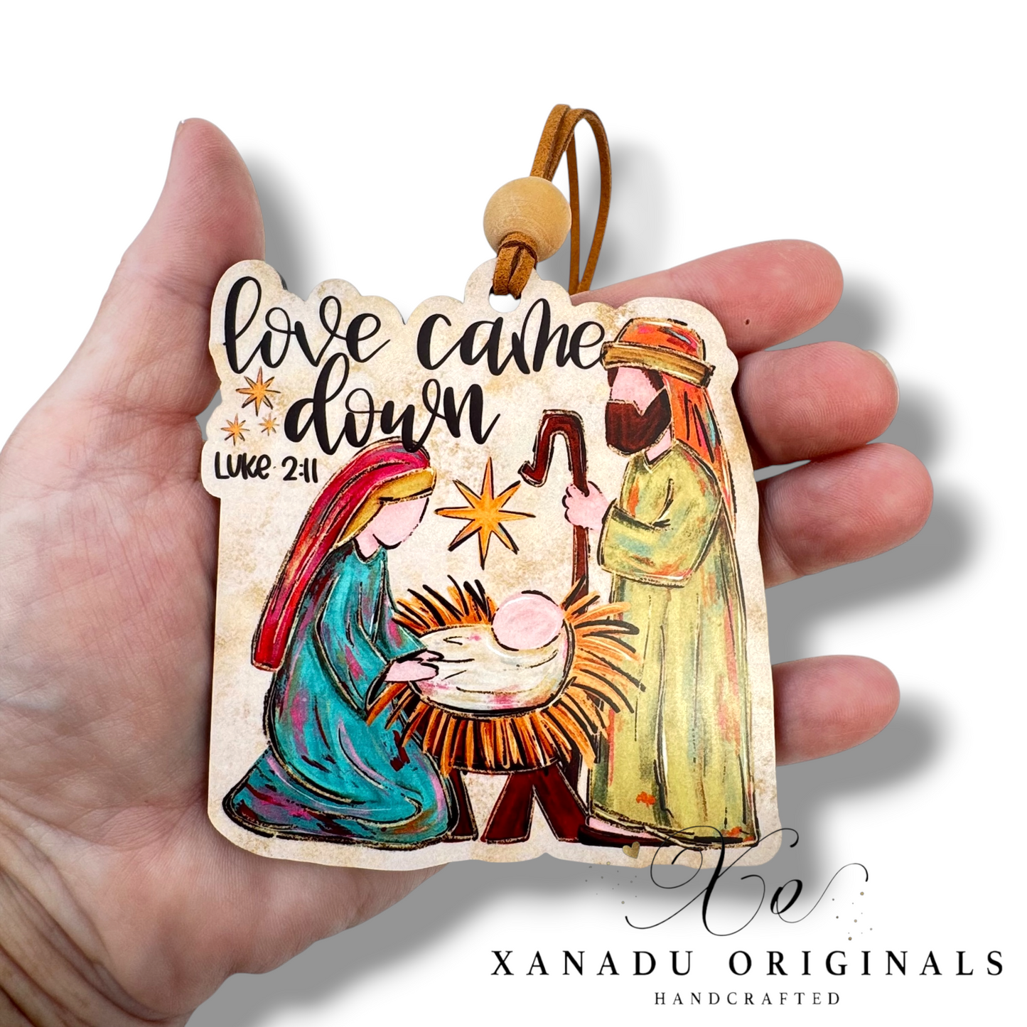 Love Came Down Luke 2:11 Bible Verse Nativity Christmas Ornament