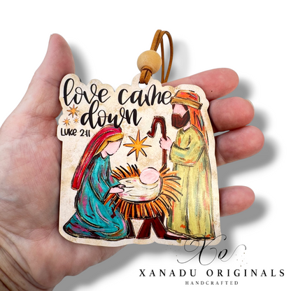 Love Came Down Luke 2:11 Bible Verse Nativity Christmas Ornament