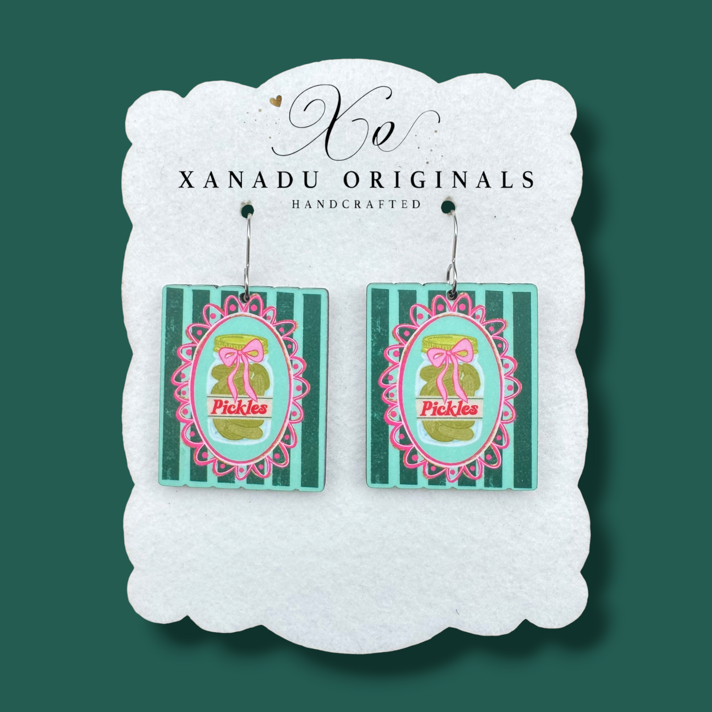 Kitsch Pickle Jar Earrings