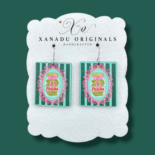 Kitsch Pickle Jar Earrings