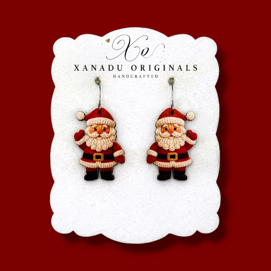 Santa Yarn Earrings