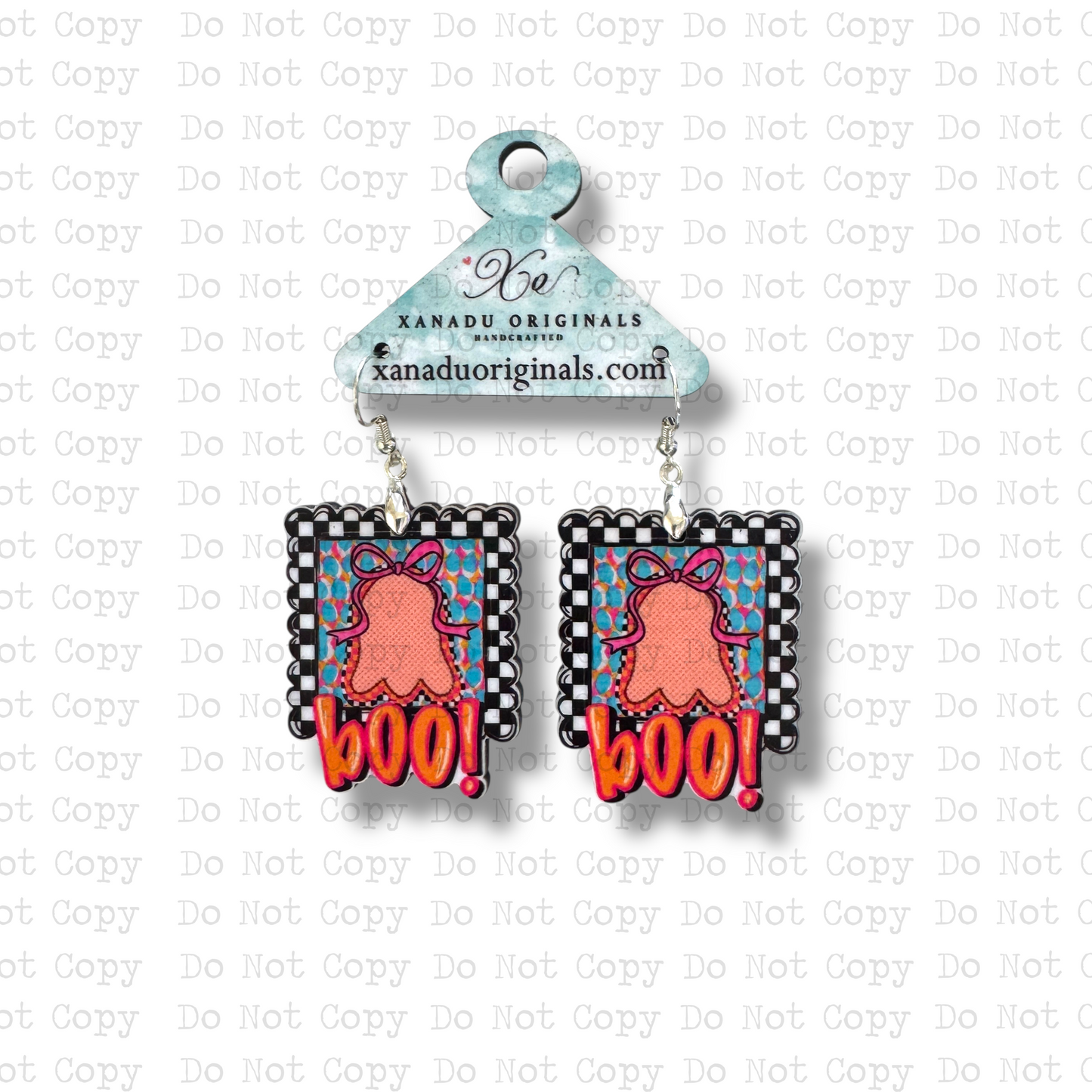 Boo Ghost Frame Earrings