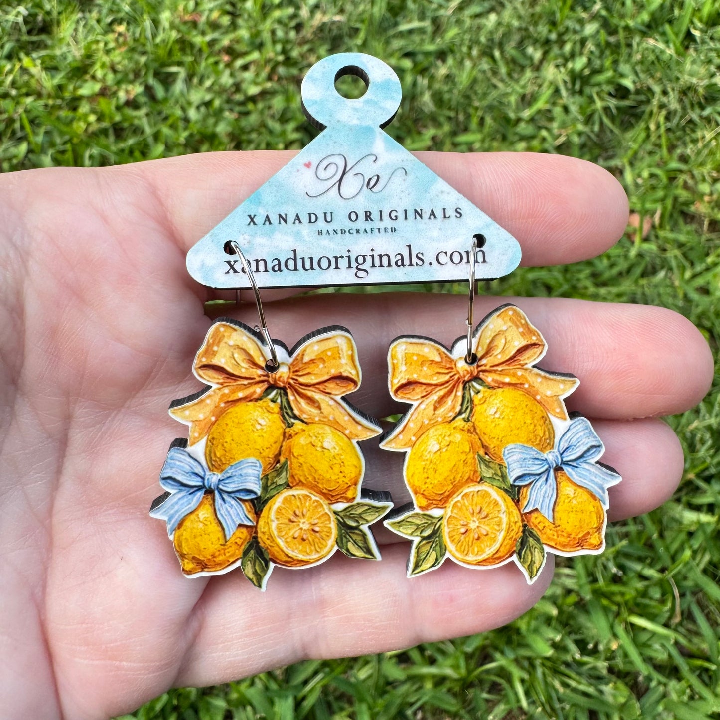 Lemons and Bows Earrings
