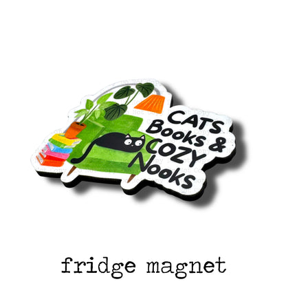 Cats Books and Cozy Nooks Magnet