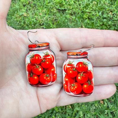 Jarred Tomato Earrings
