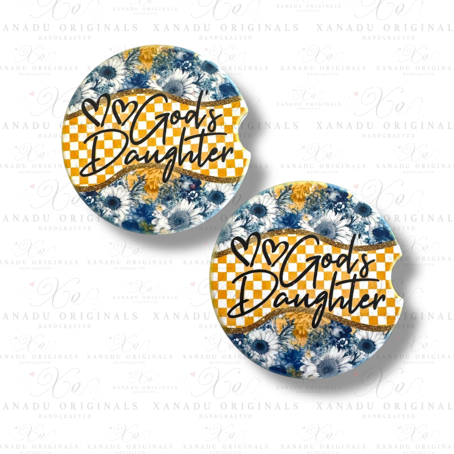 God's Daughter Ceramic Car Coasters