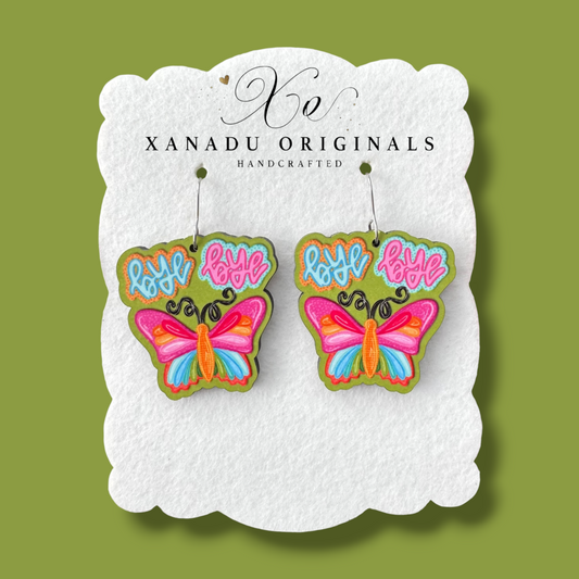 Bye Bye Butterfly Dangle Earrings