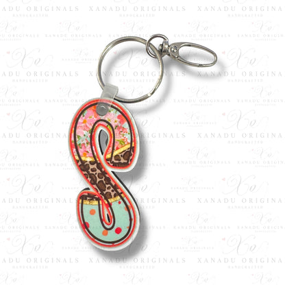 Blooming Safari Alpha Keychains (A-Z) | Bag Tag