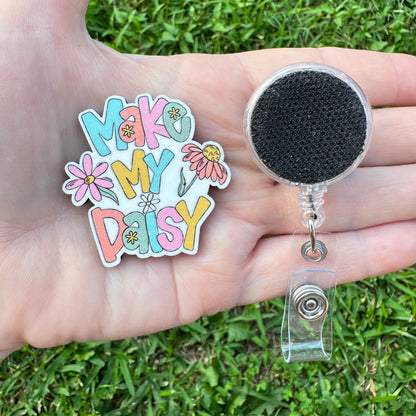 Make My Daisy Retractable Badge Reel