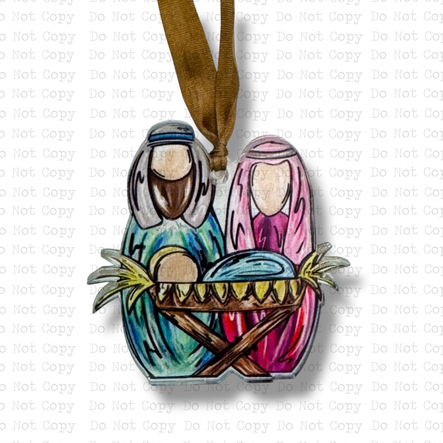 Joseph, Mary and Baby Jesus Mini Ornament