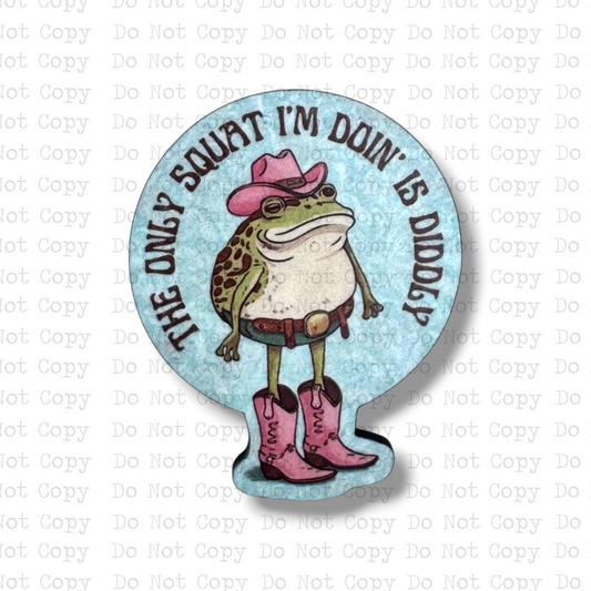 Diddly Squat Cowgirl Frog Magnet