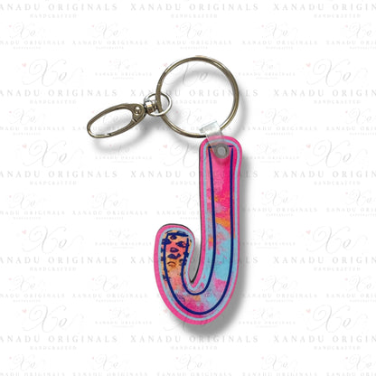 Funky Feline Alpha Keychains (A-Z) | Bag Tag