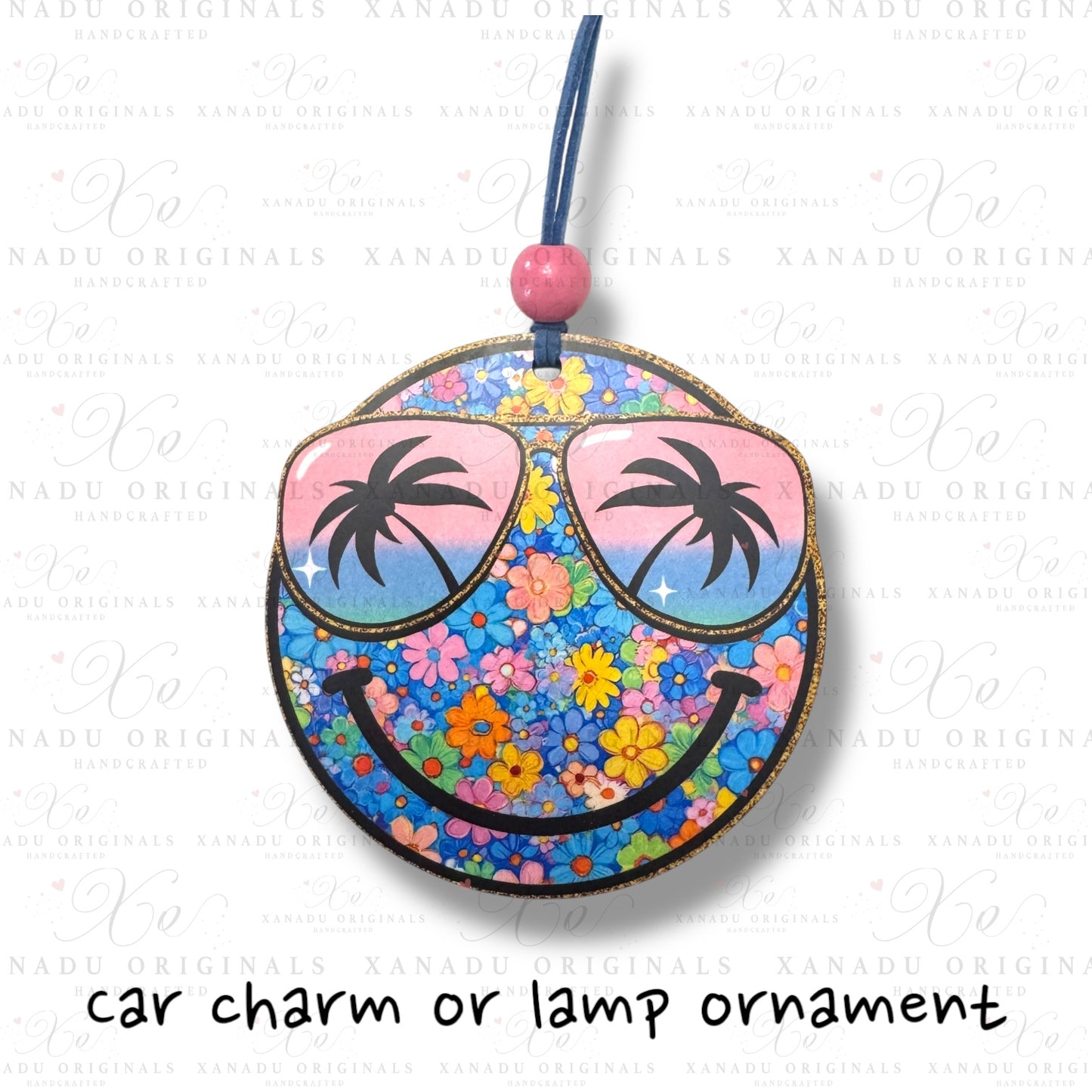 Tropical Smiley Car Charm