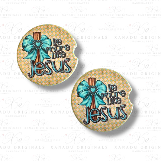 Be More Like Jesus Ceramic Car Coasters