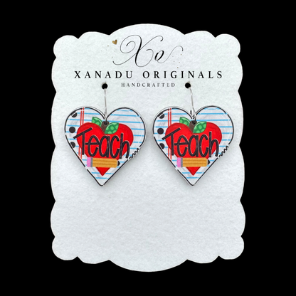 Teach Heart Earrings