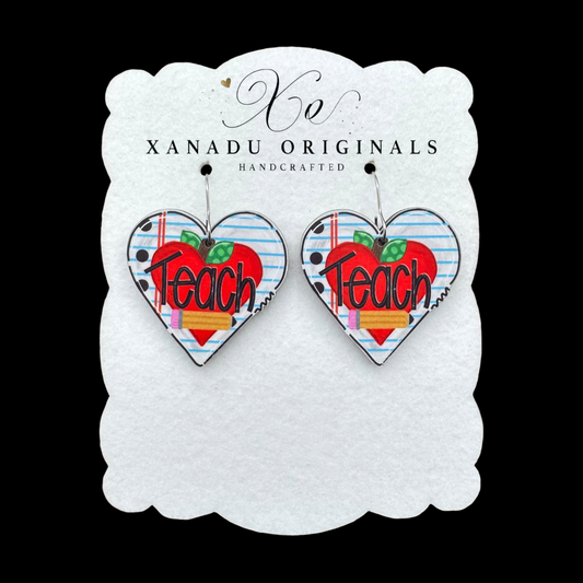 Teach Heart Earrings