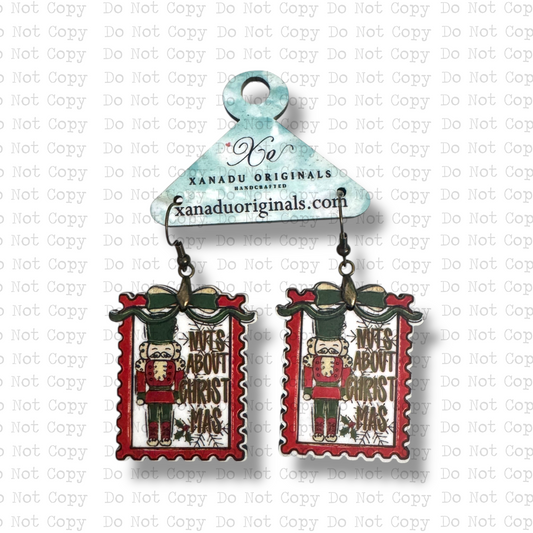 Nuts About Christ Mas Earrings