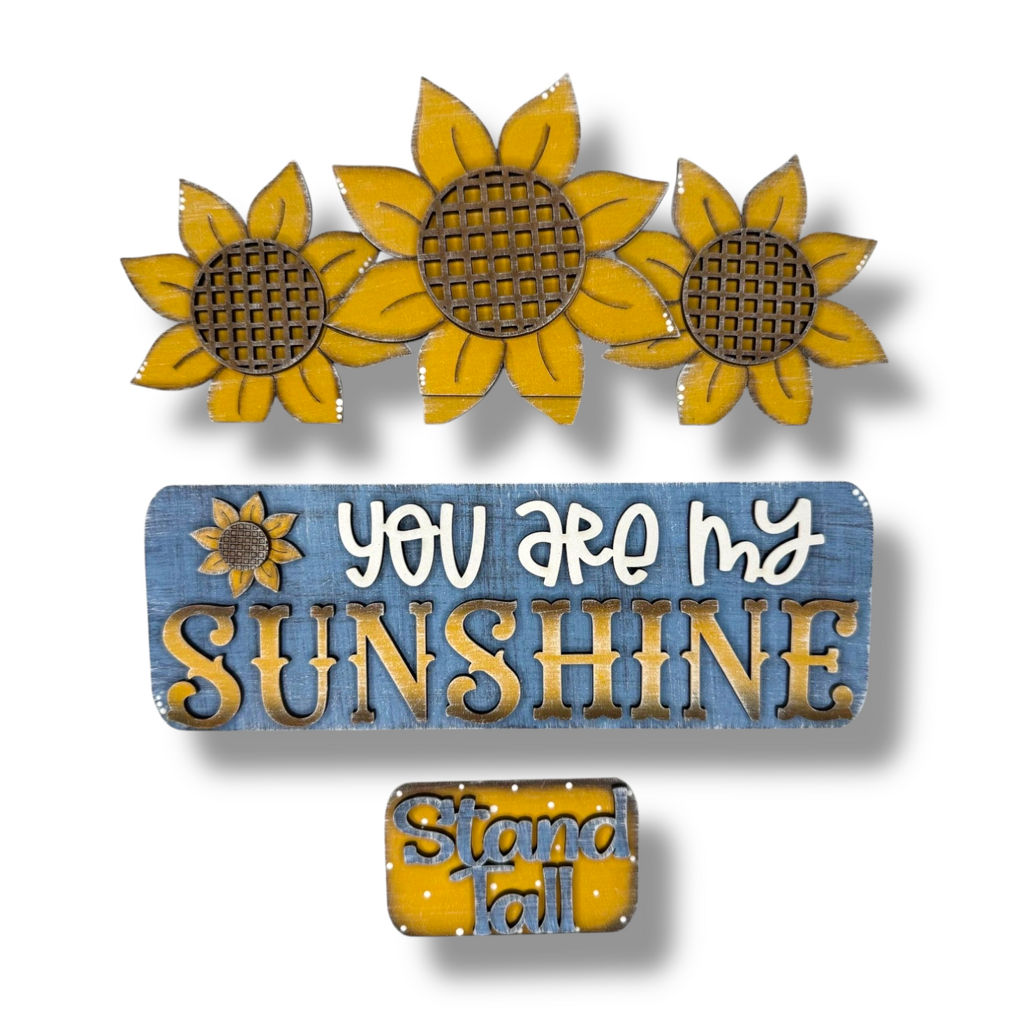 Sunflower You Are My Sunshine Interchangeable Wood Sign | DIY