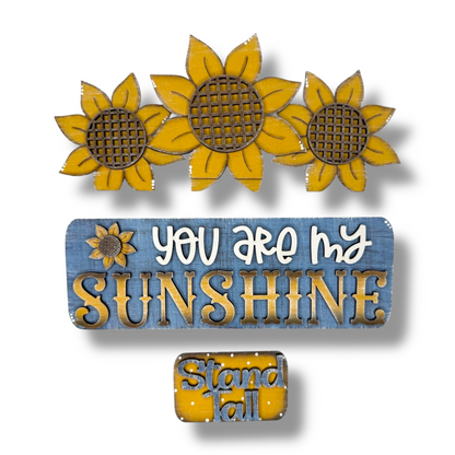 Sunflower You Are My Sunshine Interchangeable Wood Sign | DIY