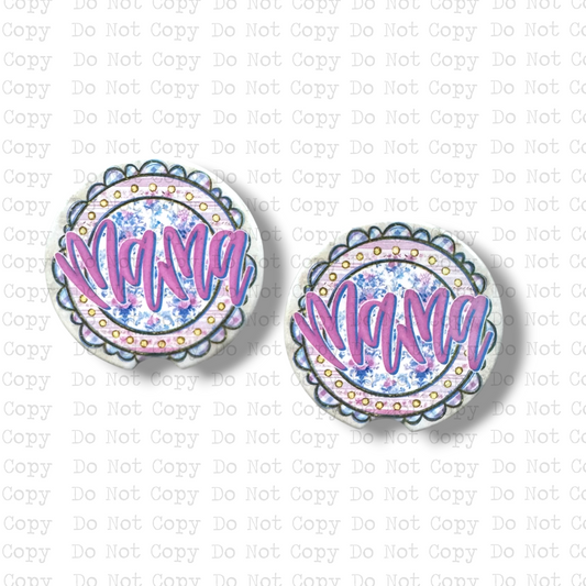 Mama Purple Ceramic Car Coasters