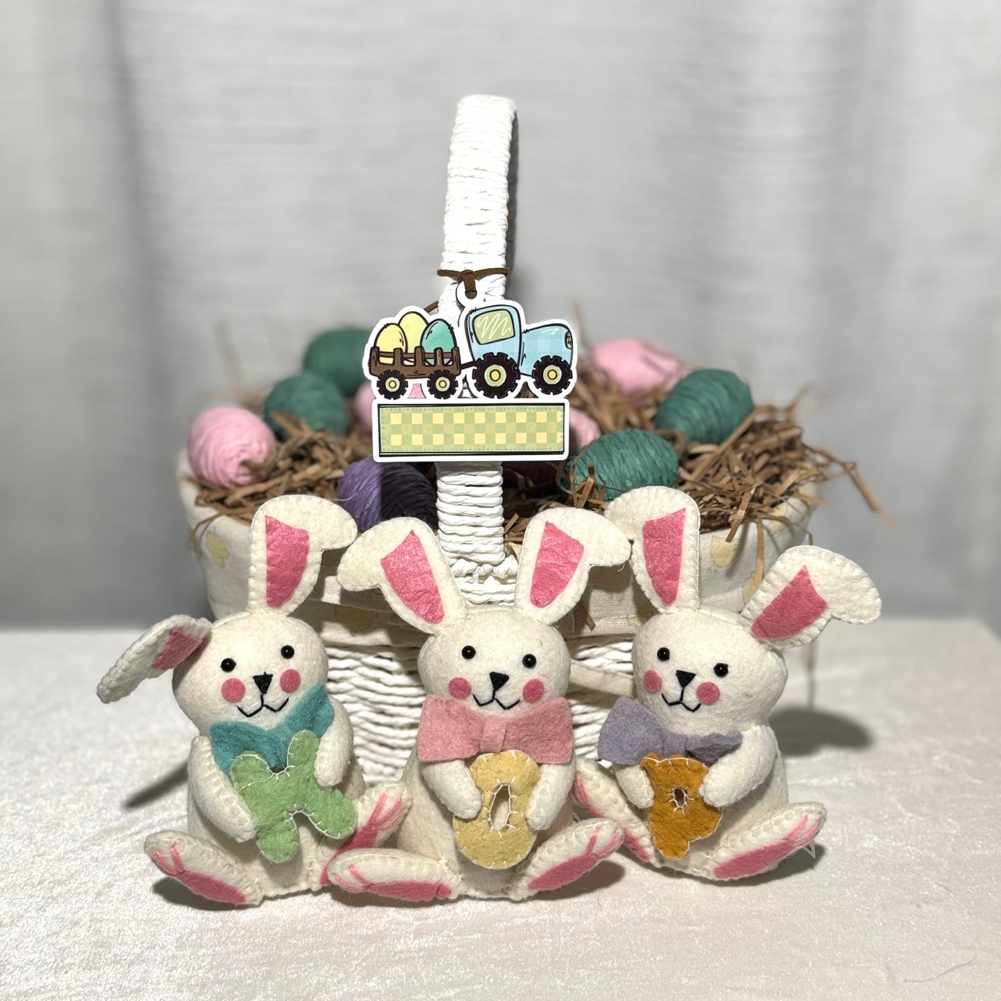 Boy Tractor Personalized Easter Basket Tag