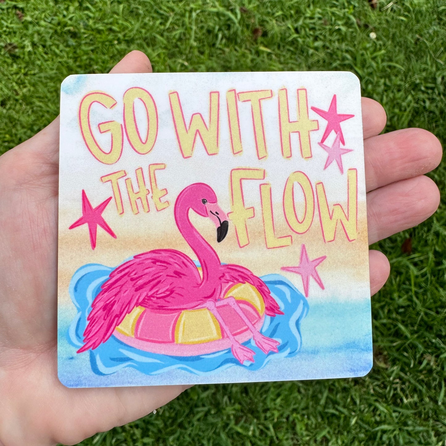 Go With The Flow Flamingo Coaster