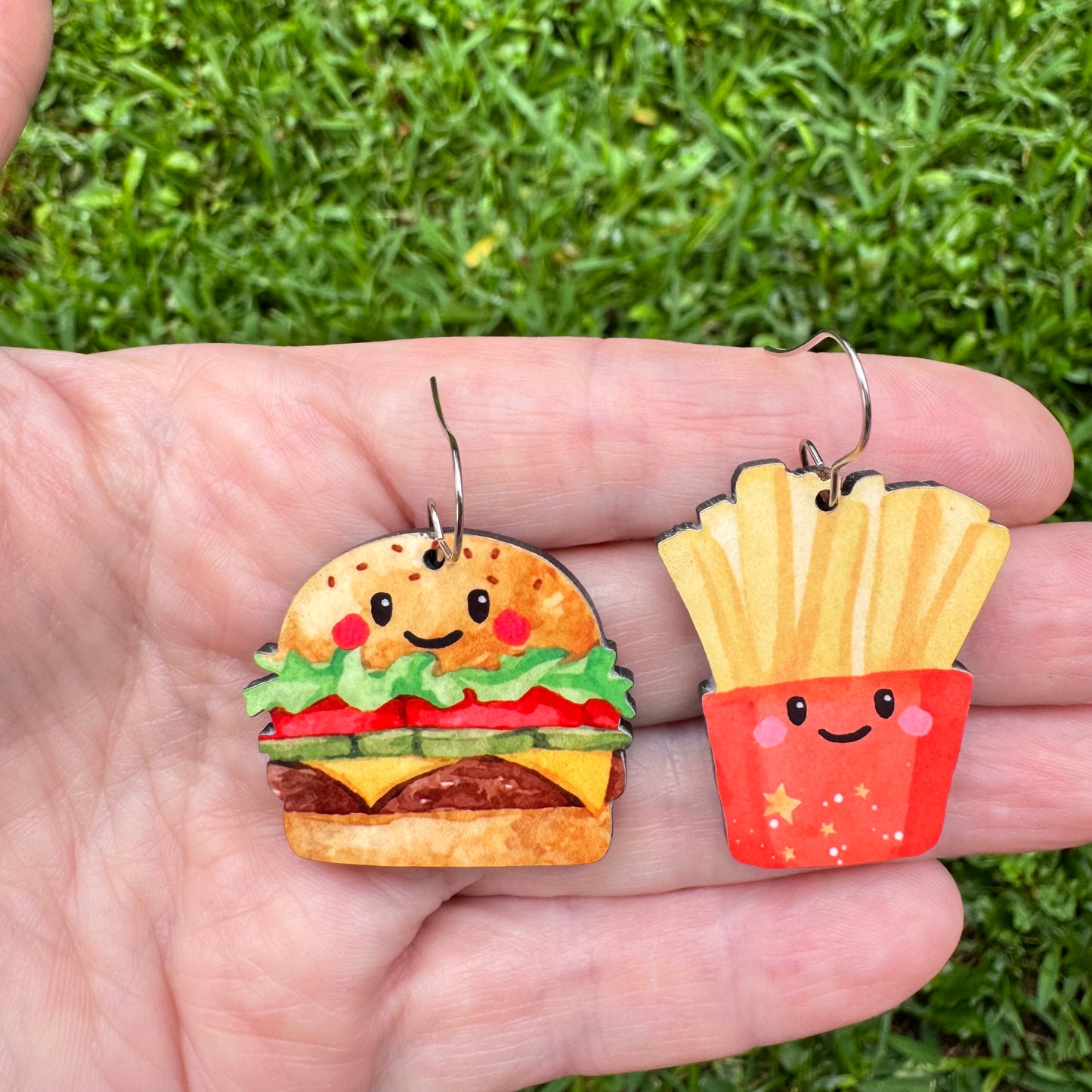 Burger and Fries Earrings