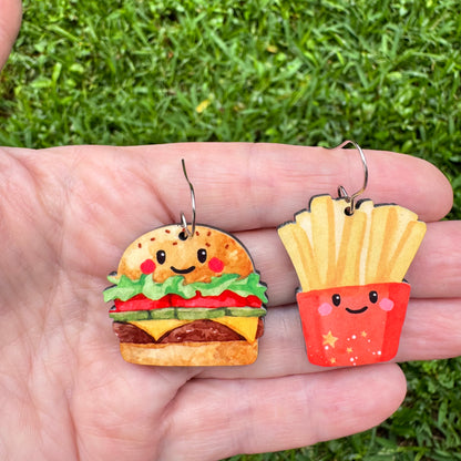Burger and Fries Earrings