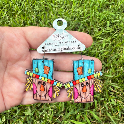 Whimsical Scarecrow Earrings