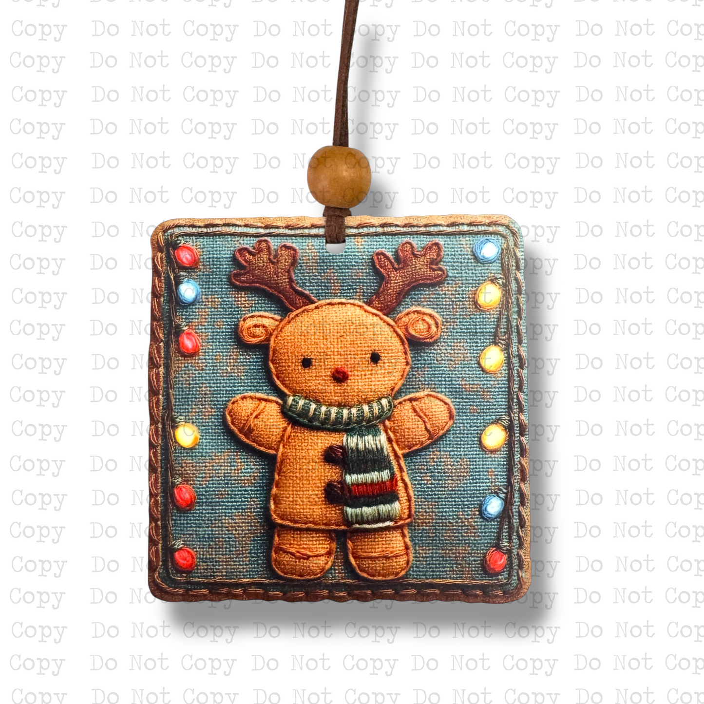 Reindeer Tapestry Christmas Ornament