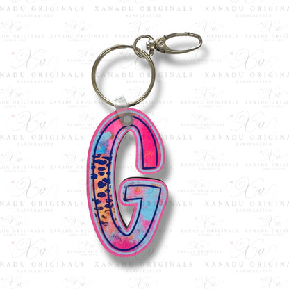 Funky Feline Alpha Keychains (A-Z) | Bag Tag