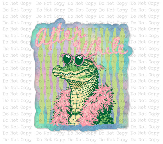After While Pink Boa Gator Magnet