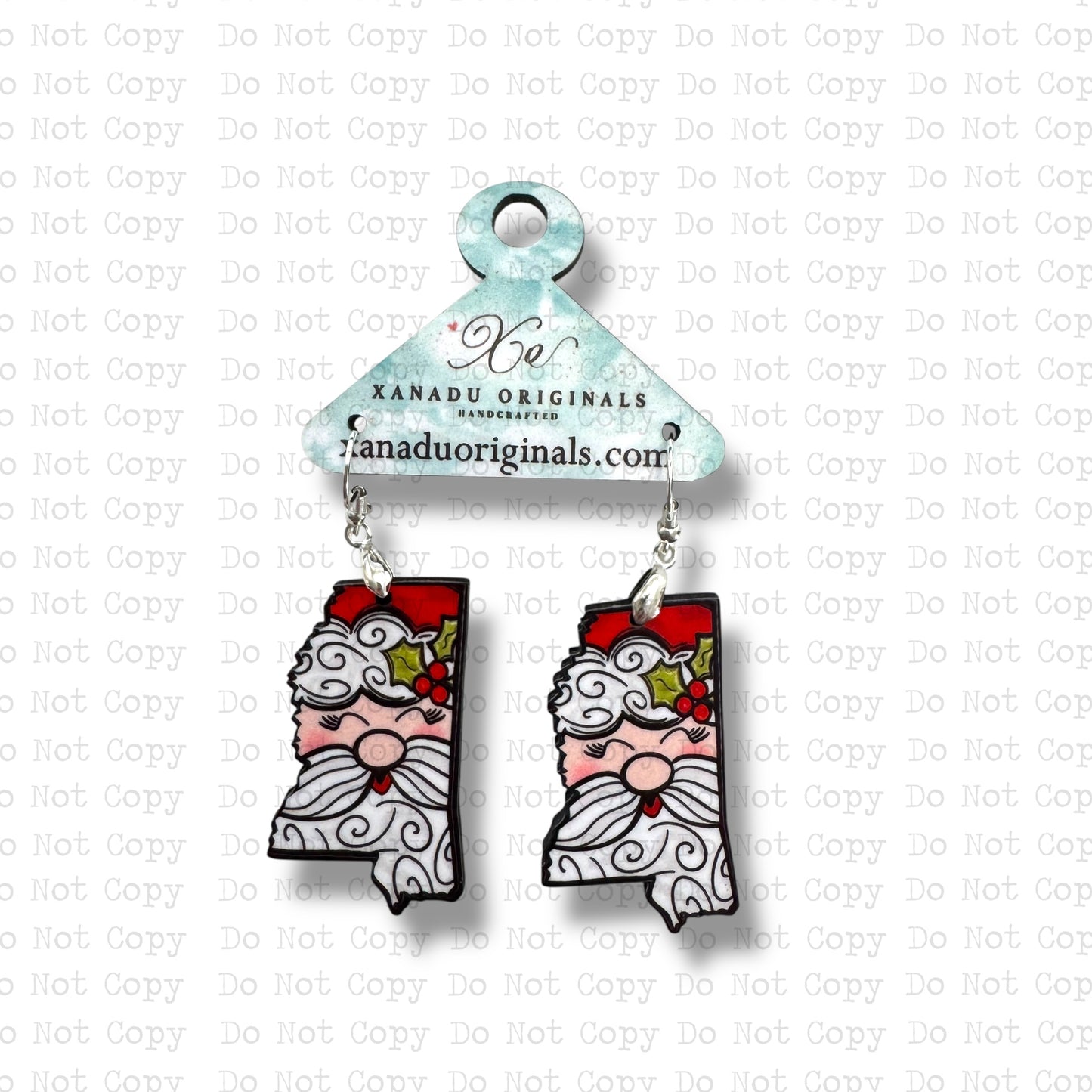 Jolly Santa Mississippi Earrings