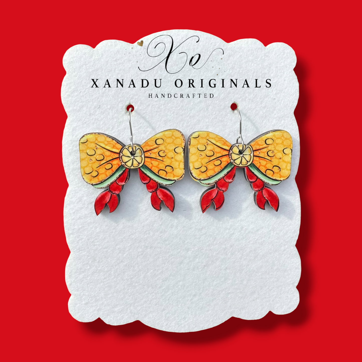 Corn and Crab Earrings