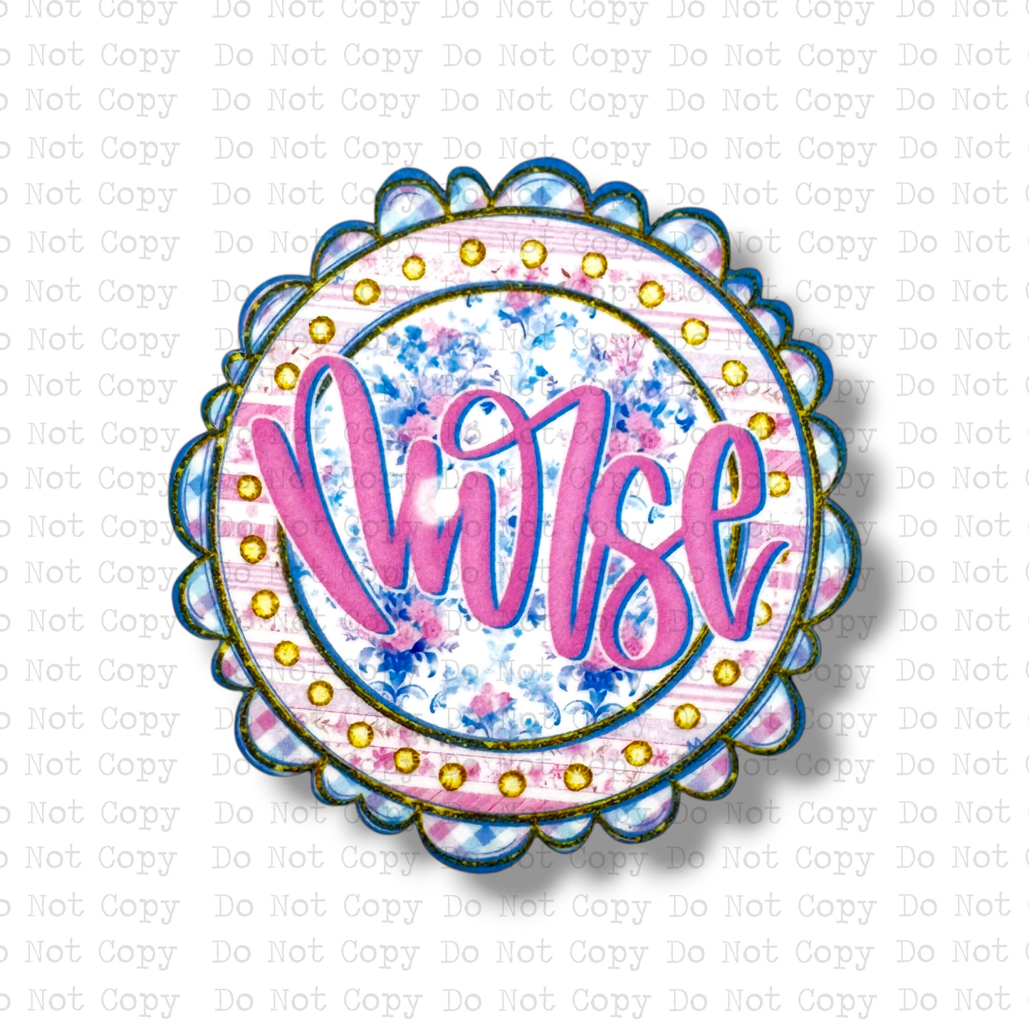 Nurse Floral Scalloped Magnet