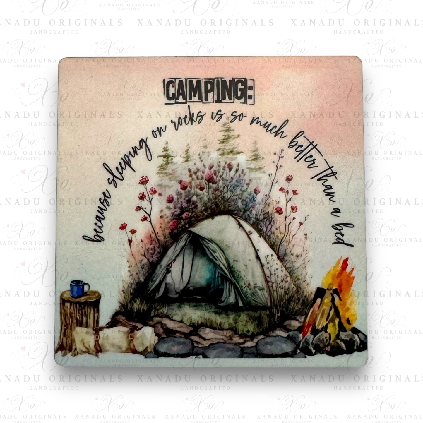 Sleeping On Rocks Camping Magnet