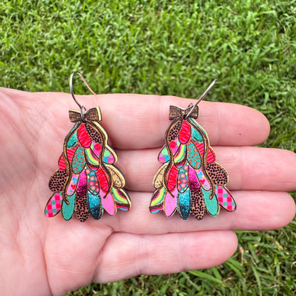 Boho Christmas Tree Earrings