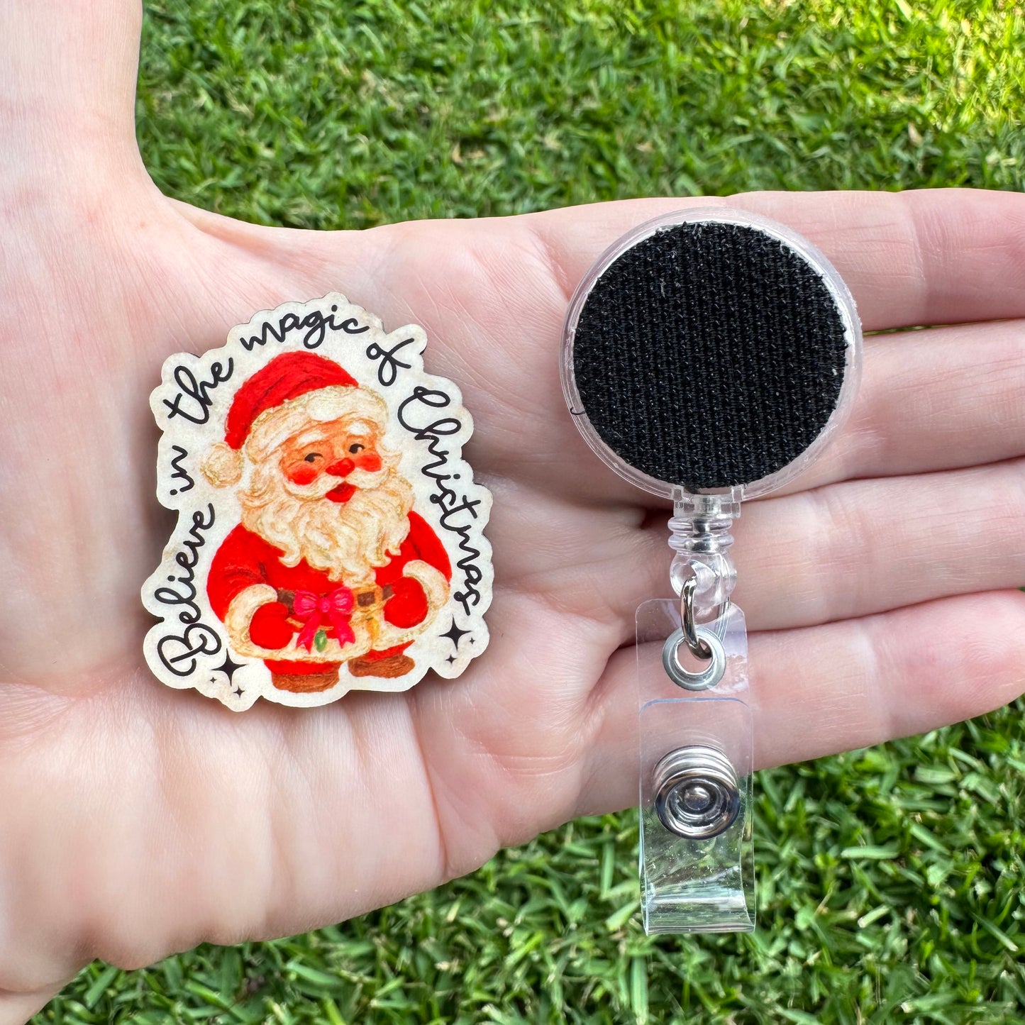 Magic Of Christmas Interchangeable Badge Button with Reel Option
