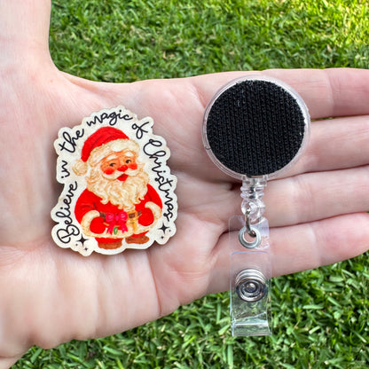 Magic Of Christmas Interchangeable Badge Button with Reel Option