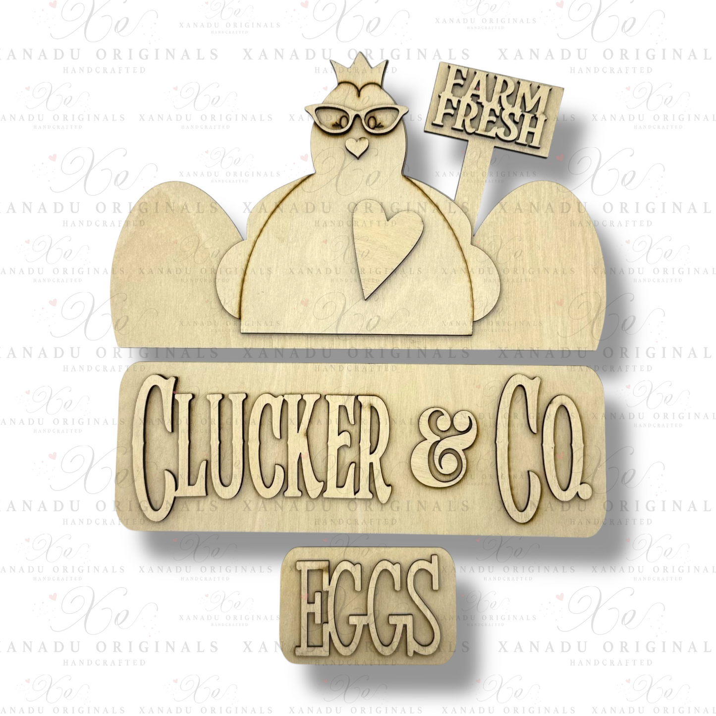 Farm Fresh Eggs Interchangeable Wood Sign | DIY