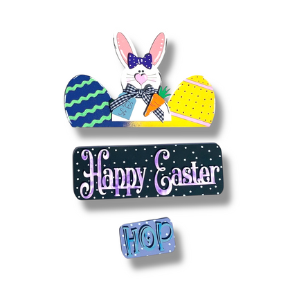 Happy Easter Interchangeable Wood Sign | DIY