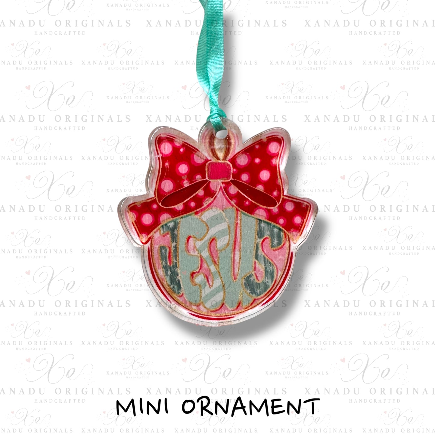 Jesus Croquette Bow Mini Ornament