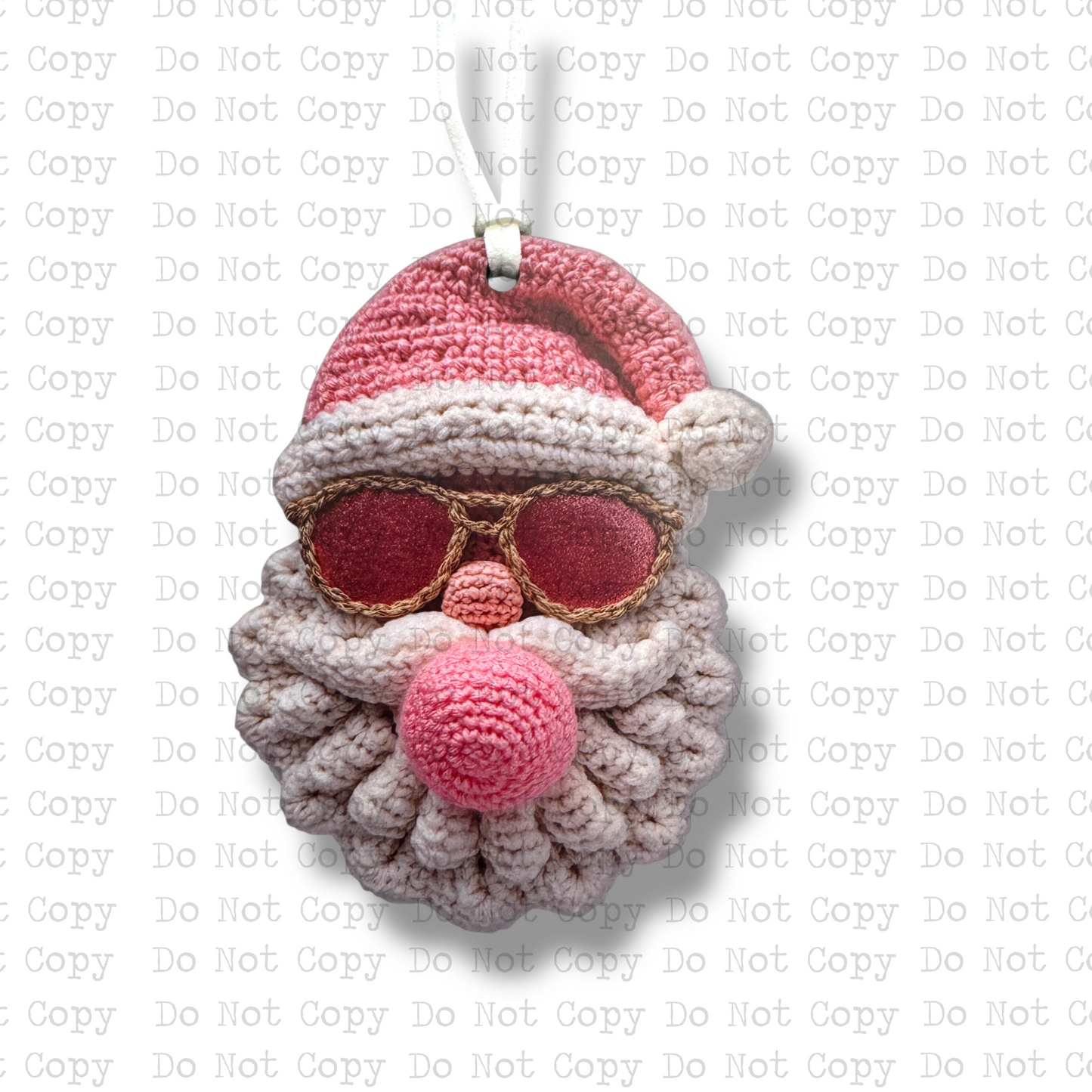 Bubblegum Shades Santa Christmas Ornament