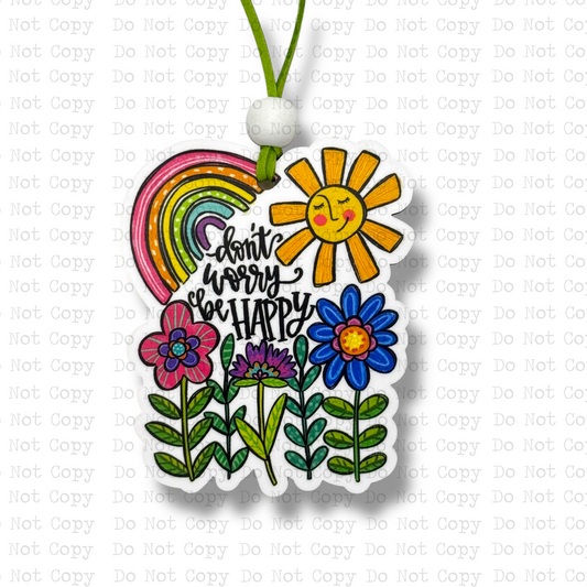 Don't Worry Be Happy Car Charm