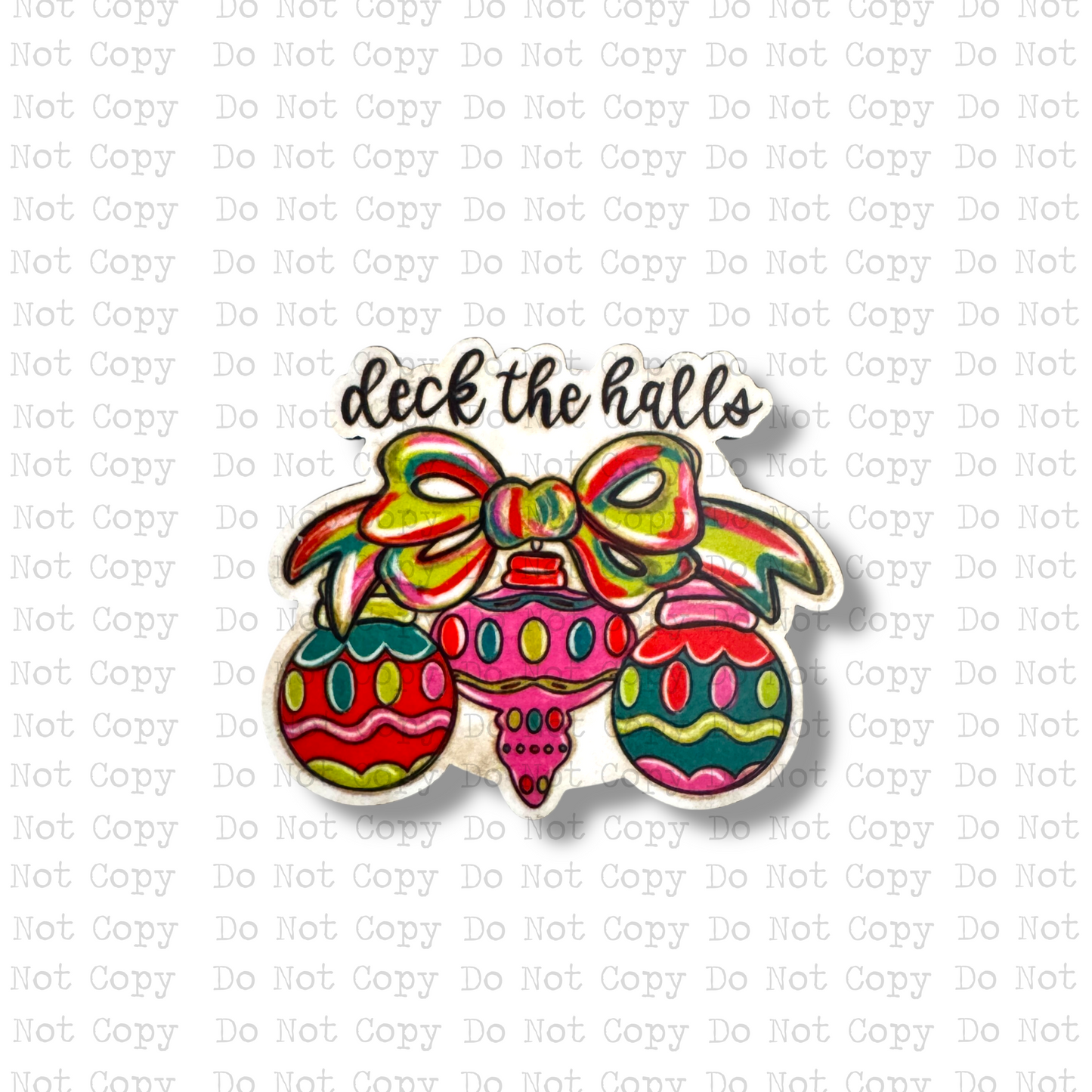 Deck The Halls  Interchangeable Badge Button with Reel Option