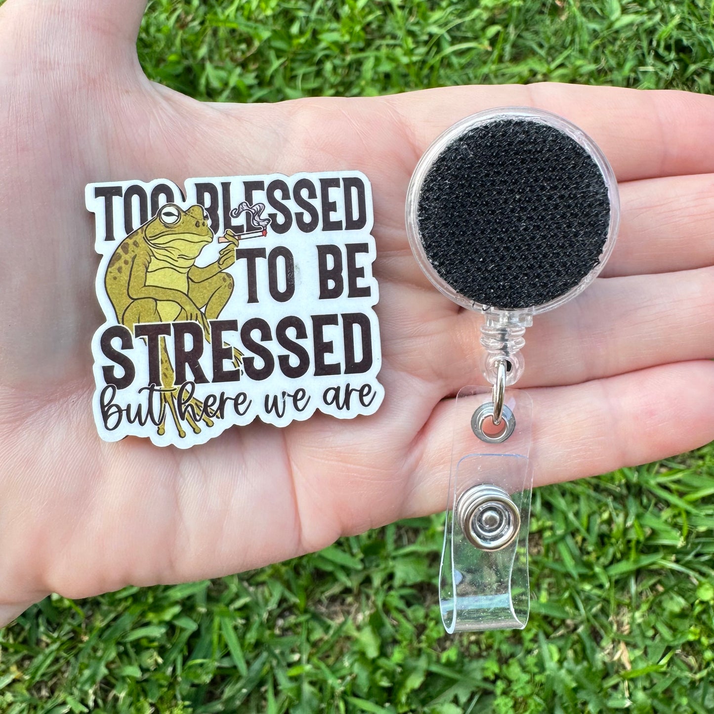 Too Blessed Interchangeable Badge Button with Reel Option