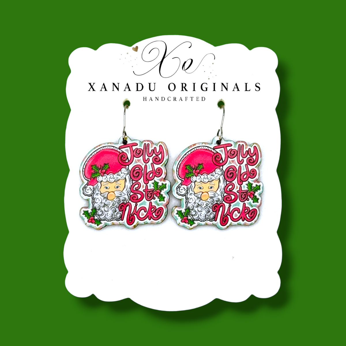 Jolly Old St Nick Dangle Earrings – Xanadu Originals