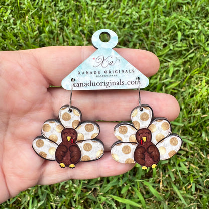 Golden Dot Turkey Earrings